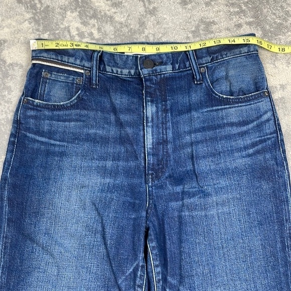 New Moussy Vintage Emma Cropped Flare Jeans High Rise Rigid Denim Sz 30 - Picture 9 of 15